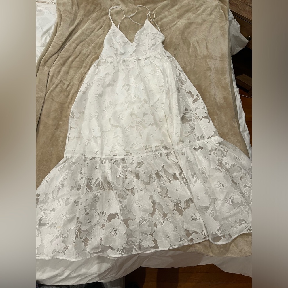 White bridal dress Lulus